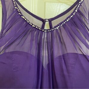 Purple mid length evening, prom, wedding guest dress